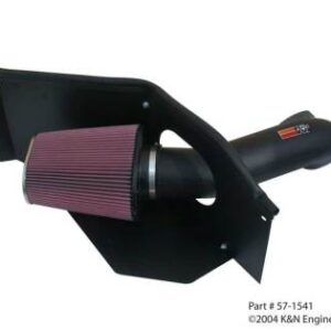 A k & n air intake is mounted to the side of a car.