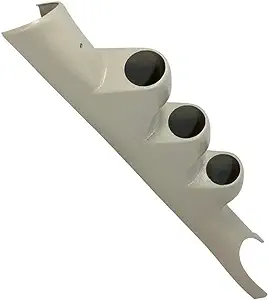 A white plastic object with four holes in it.