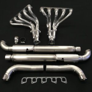 A set of exhaust pipes and headers are shown.