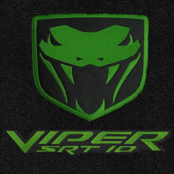 A black and green logo for viper srt 1 0.