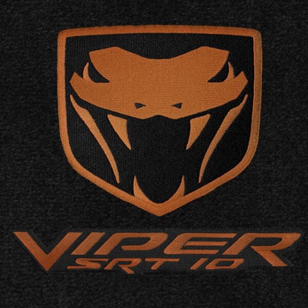 A close up of the logo for viper srt 1 0