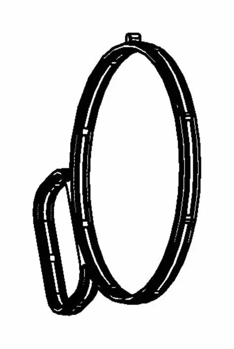 A black and white drawing of an object.