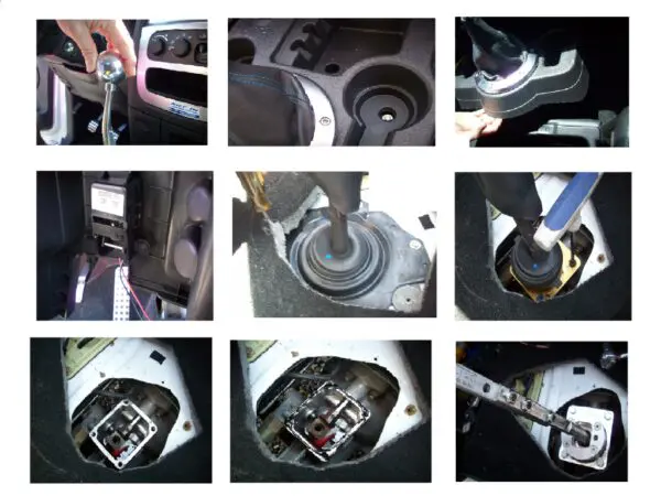 A series of photos showing the various parts in an automobile.
