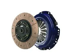 A clutched vehicle with two different types of clutch plates.