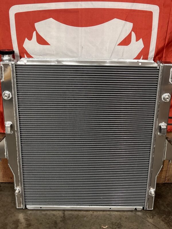 A radiator is shown with the canadian flag on it.