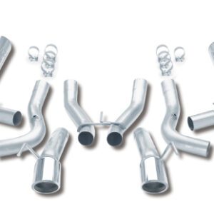 A set of exhaust pipes is shown.