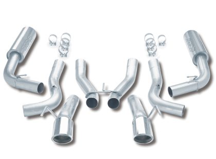 A set of exhaust pipes is shown.