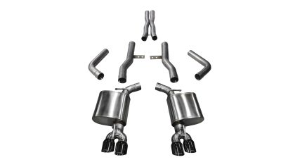 A set of exhaust pipes for a car