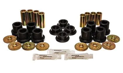 A set of different types of bushings and other parts.