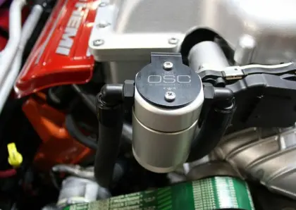 A close up of the engine of a car